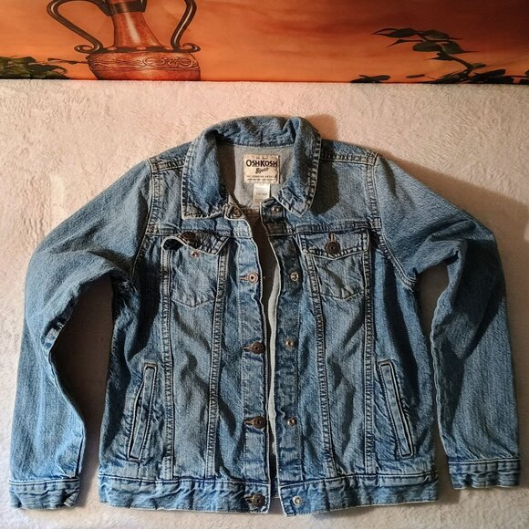 VGUC: OshKosh B'gosh Sze. 14/14A Blue Denim Jacket - Picture 4 of 5